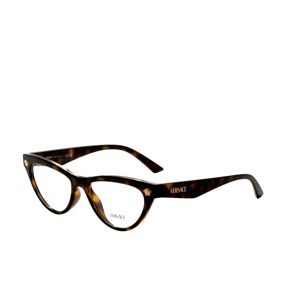 NWT Versace 0VE3364U-108-52 Brown Cat-Eye 52mm Glasses